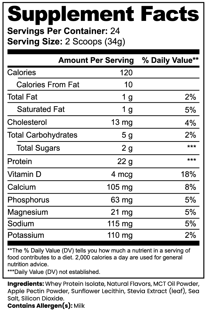 Advanced 100% Whey Protein Isolate – Vanilla – 28.40 oz (805 g)